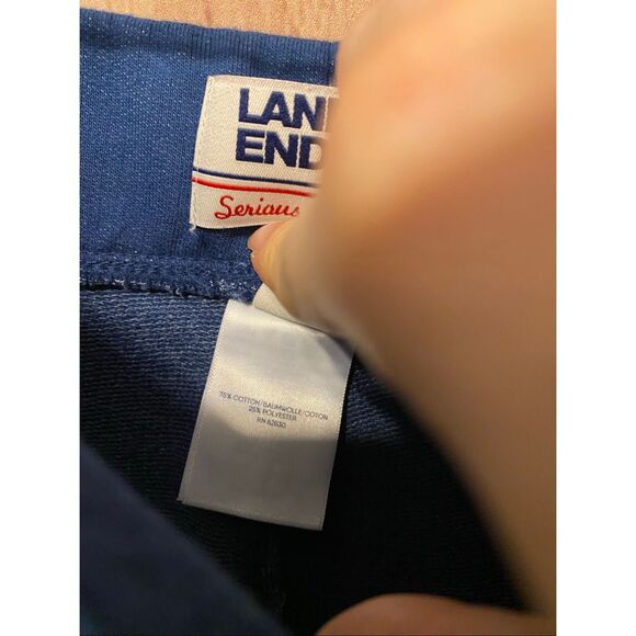 Lands’ End Small 6/8 seriously sweats joggers sweat pants blue tie dye women’s - Picture 7 of 9